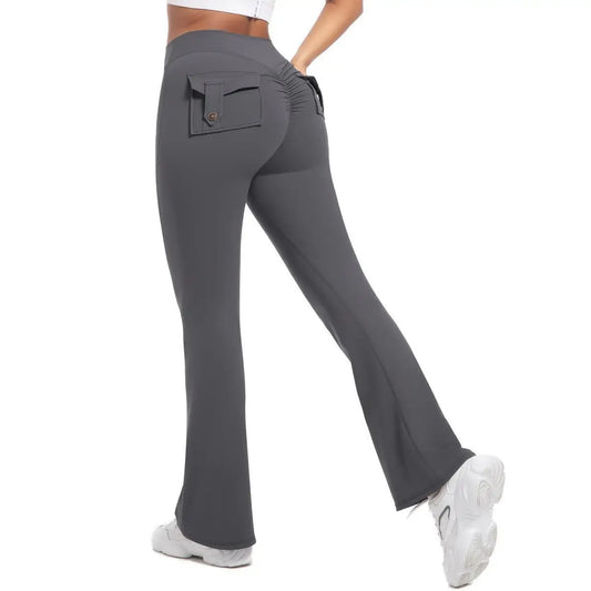 Yoga Flare Trousers, High-Waisted