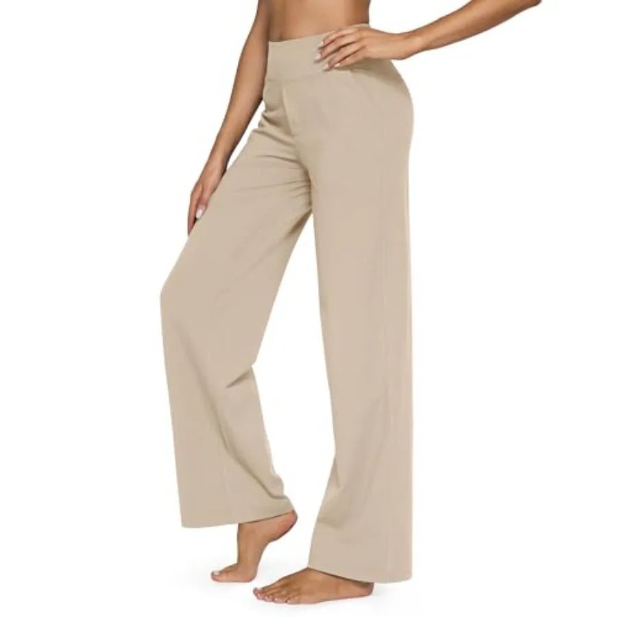 Yoga Pants, Wide-Leg with Pockets, High Waist