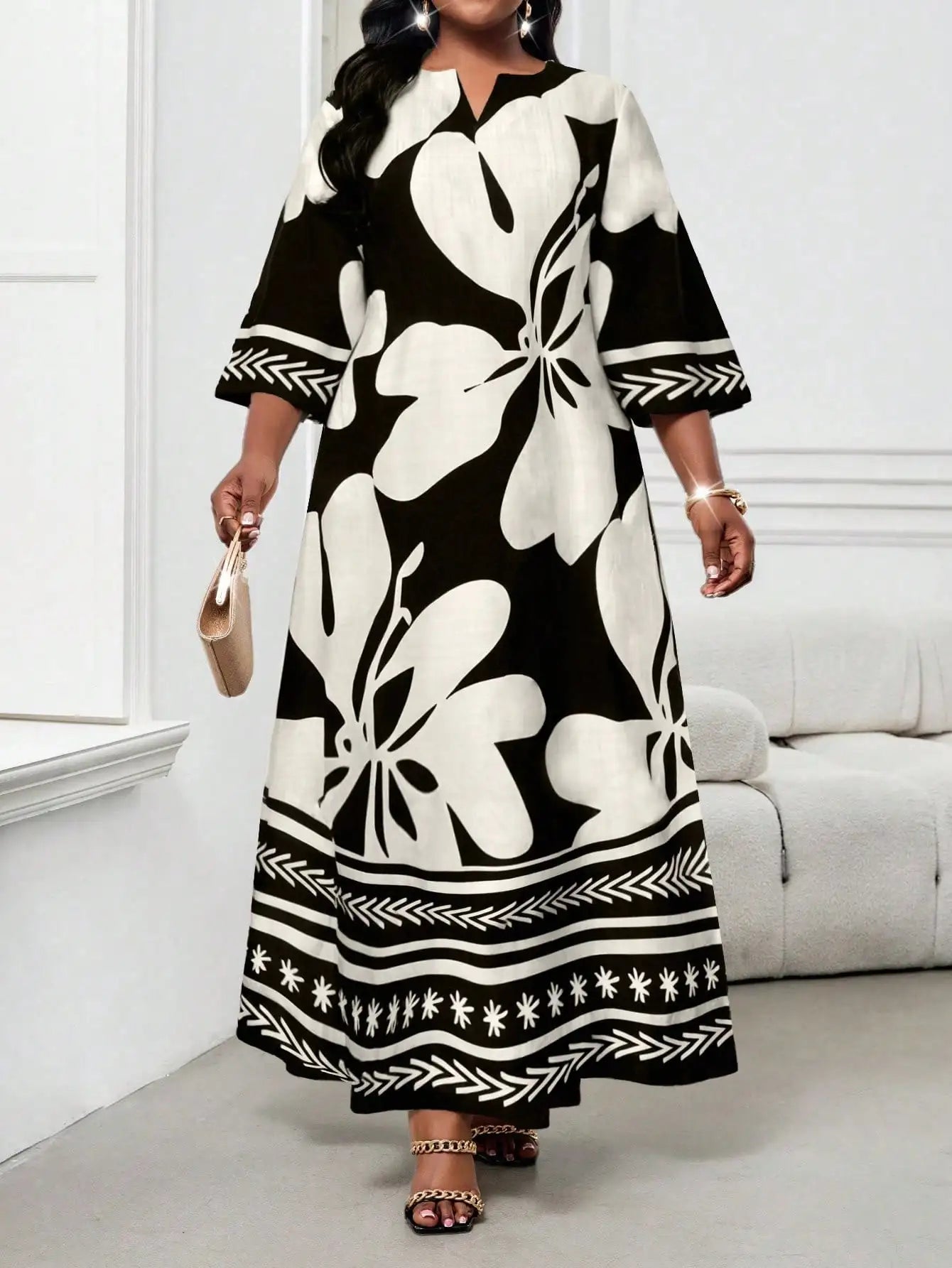 Elegant Floral Maxi Dress