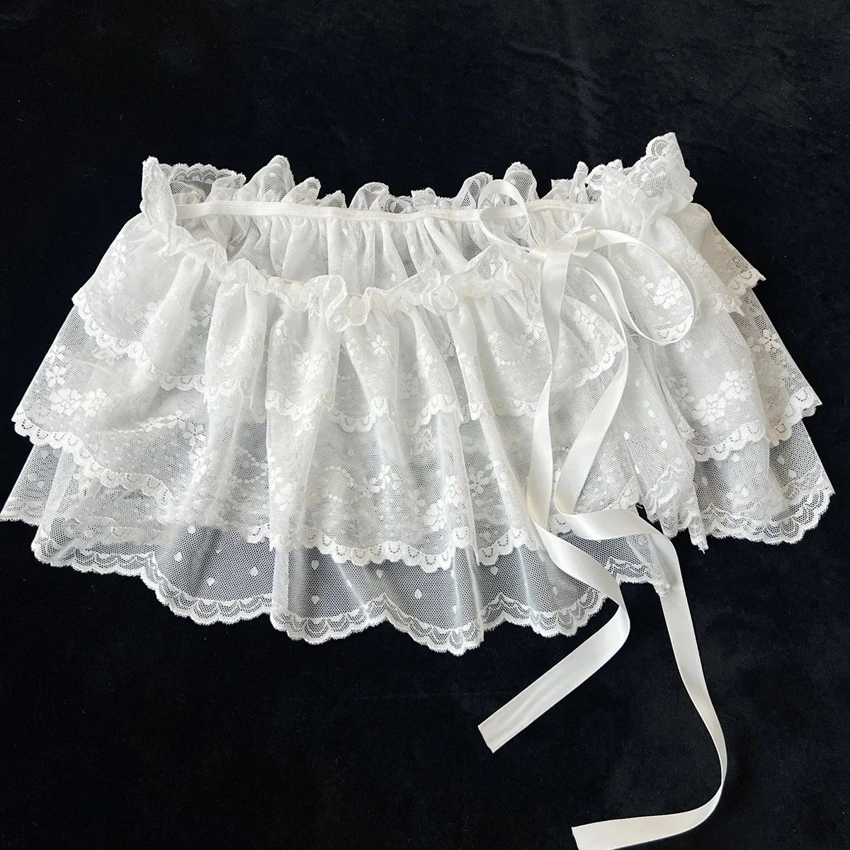 Lace Mini Layered Skirt