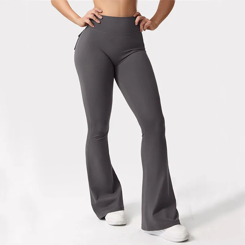 Yoga Flare Trousers, High-Waisted
