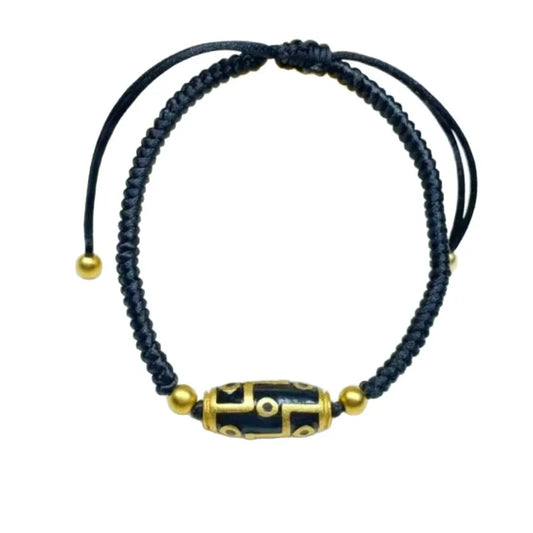 Retro Nine-eye Dzi Bead Woven Bracelet