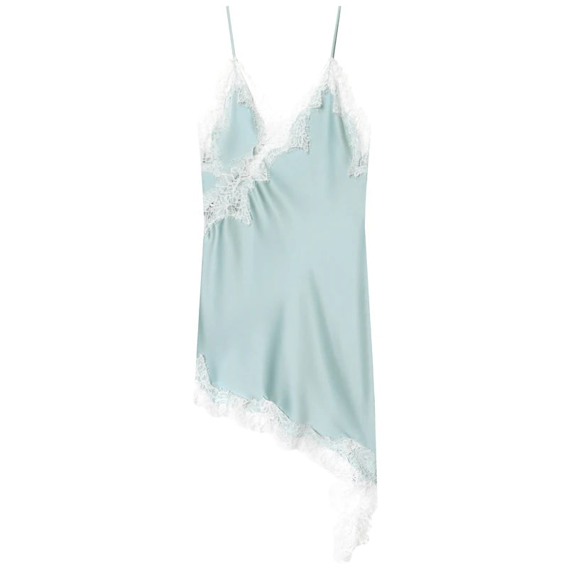 Dresses Lace Asymmetric Slip Dress