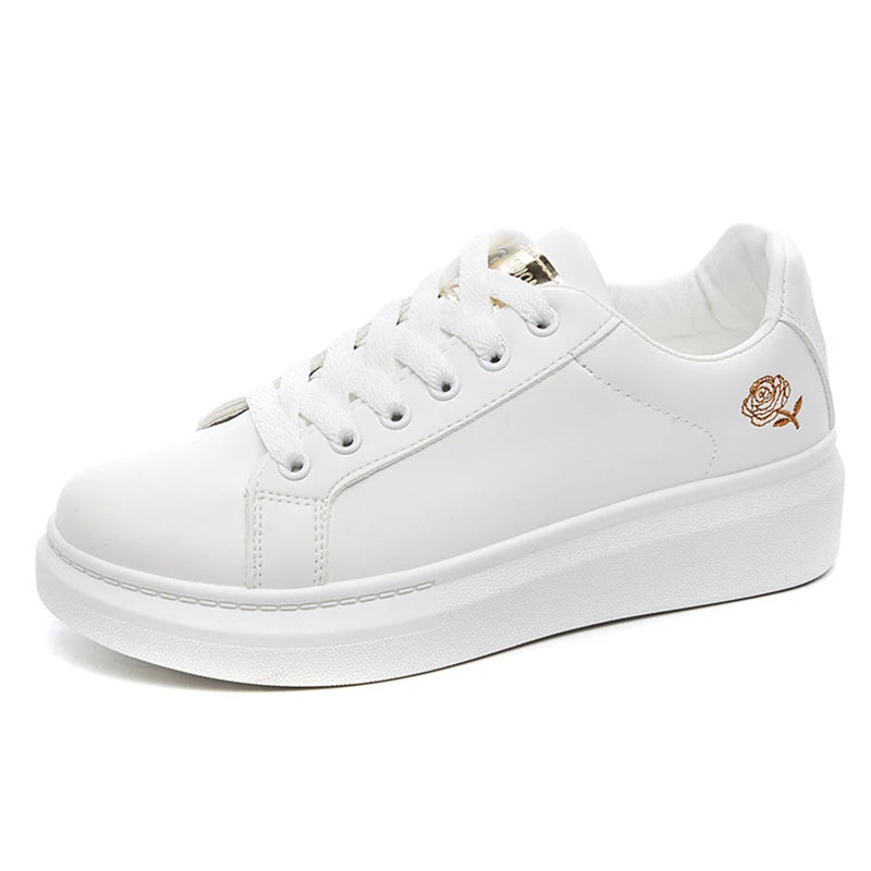 New Women's Shoes Leather Ventilated Sports