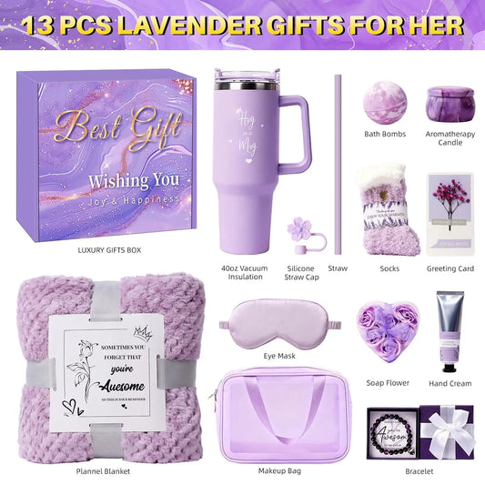 Luxury Spa Gift Basket with Cozy Blanket