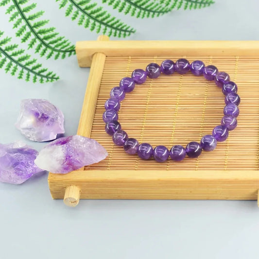 Amethyst Bracelet Natural Stone Beads