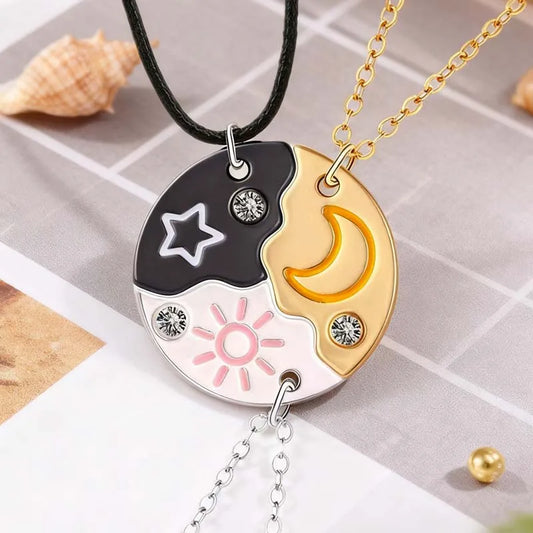Best Friend Forever Bff Heart Splicing Necklace