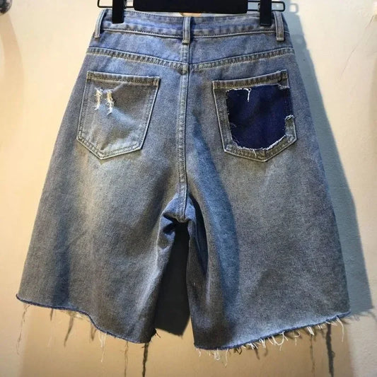 Short Pants High Waist Jeans Hole Shorts