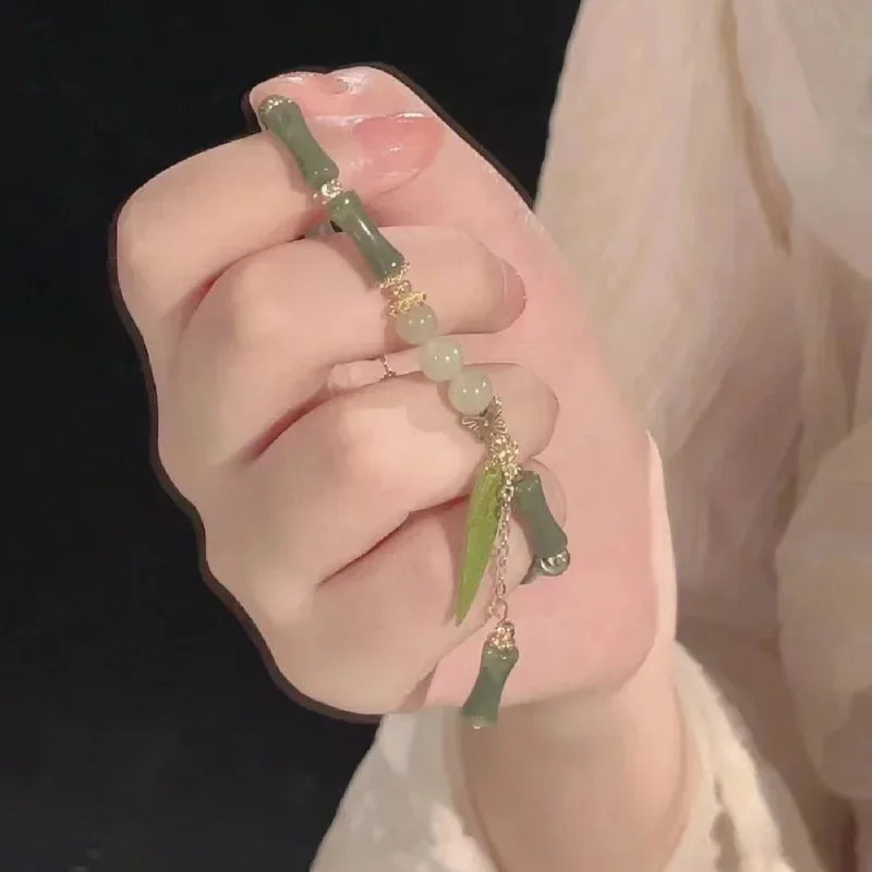 Chinese Green Bamboo Bracelet