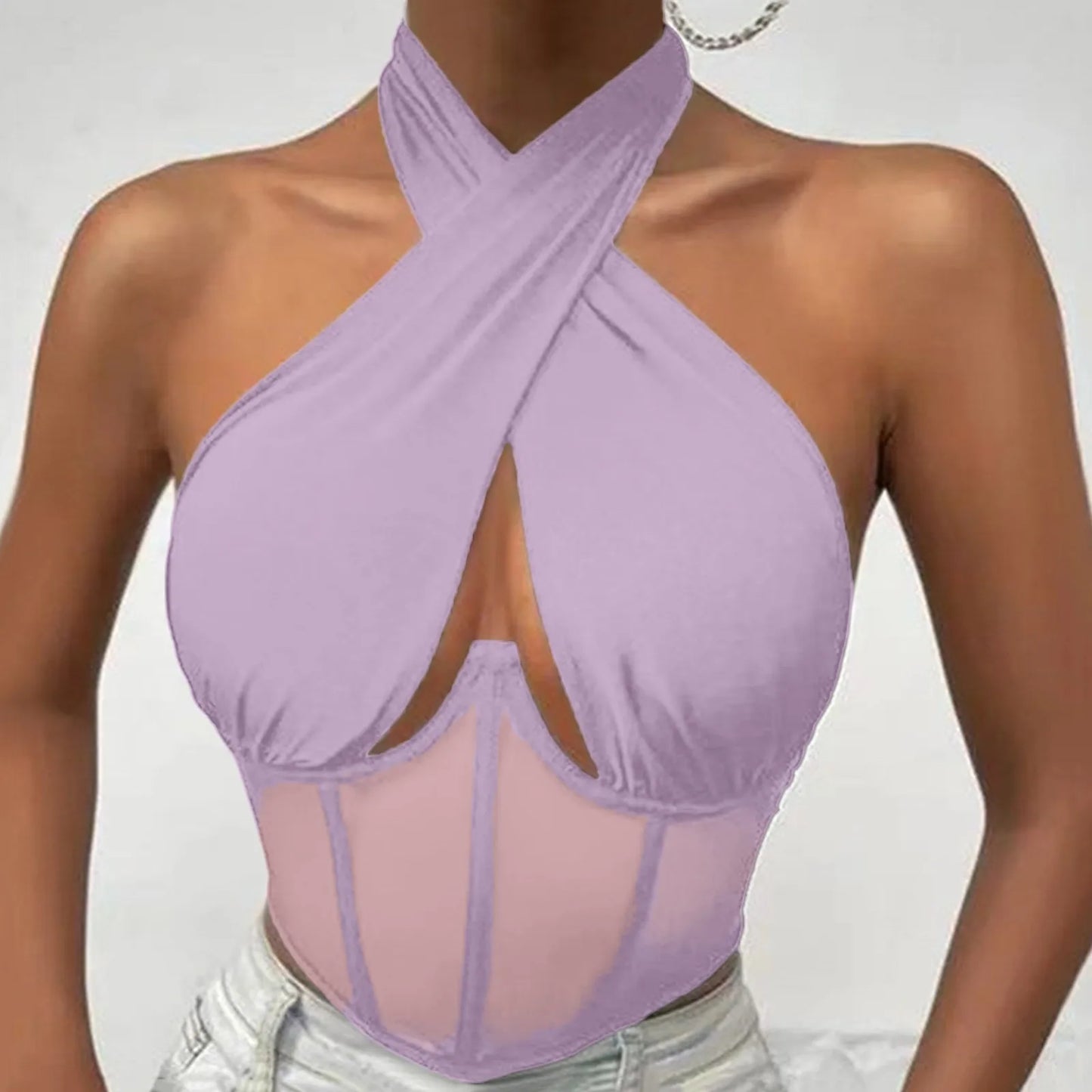 Women Sleeveless Fishbone Corset Vest