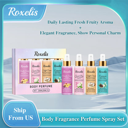 Roxelis 1set Body Fragrance Perfume Spray Set