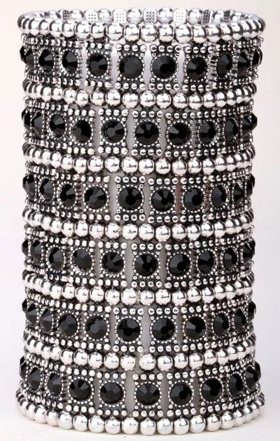 Multilayer stretch cuff bracelet