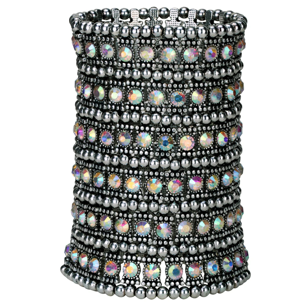Multilayer stretch cuff bracelet