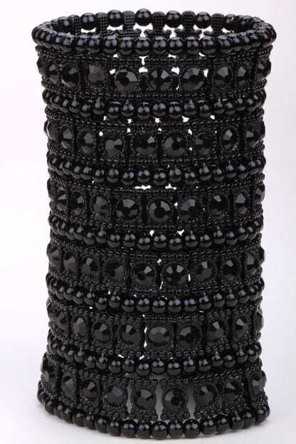 Multilayer stretch cuff bracelet
