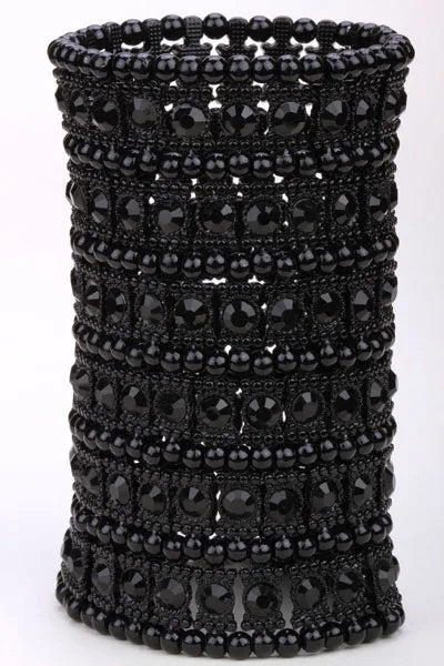 Multilayer stretch cuff bracelet