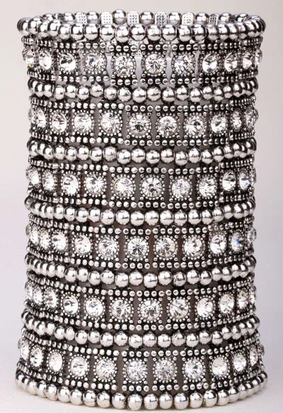 Multilayer stretch cuff bracelet