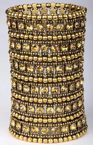 Multilayer stretch cuff bracelet