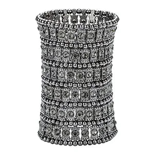 Multilayer stretch cuff bracelet