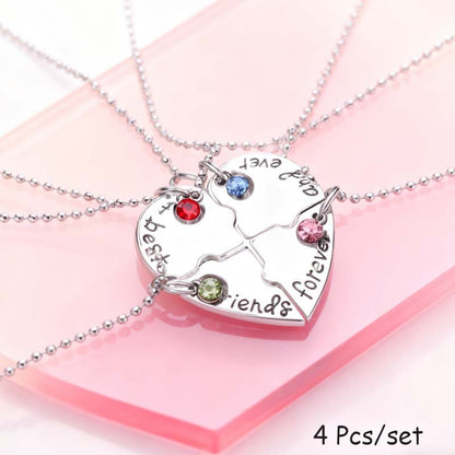 Best Friend Forever Bff Heart Splicing Necklace
