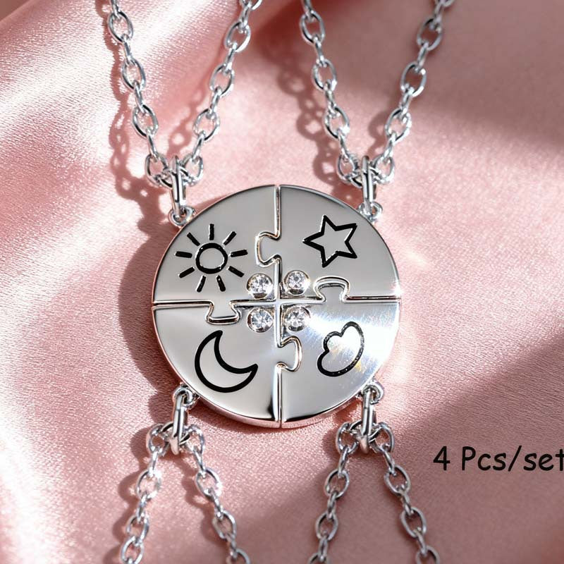 Best Friend Forever Bff Heart Splicing Necklace