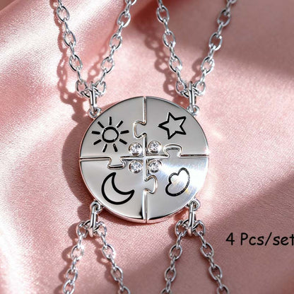 Best Friend Forever Bff Heart Splicing Necklace