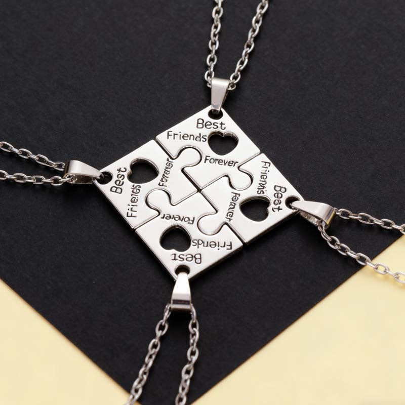 Best Friend Forever Bff Heart Splicing Necklace