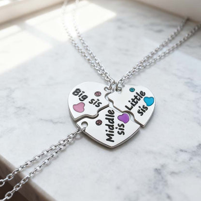 Best Friend Forever Bff Heart Splicing Necklace
