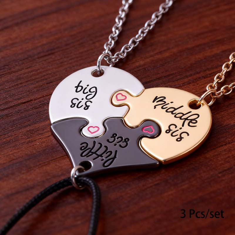 Best Friend Forever Bff Heart Splicing Necklace