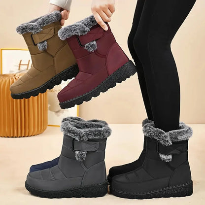 New Faux Fur Long Plush Snow Boots