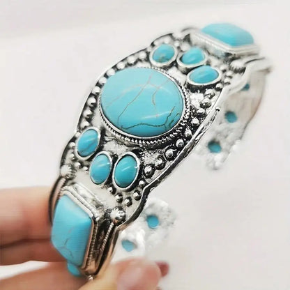 Retro Bohemian Natural Turquoise Bracelet