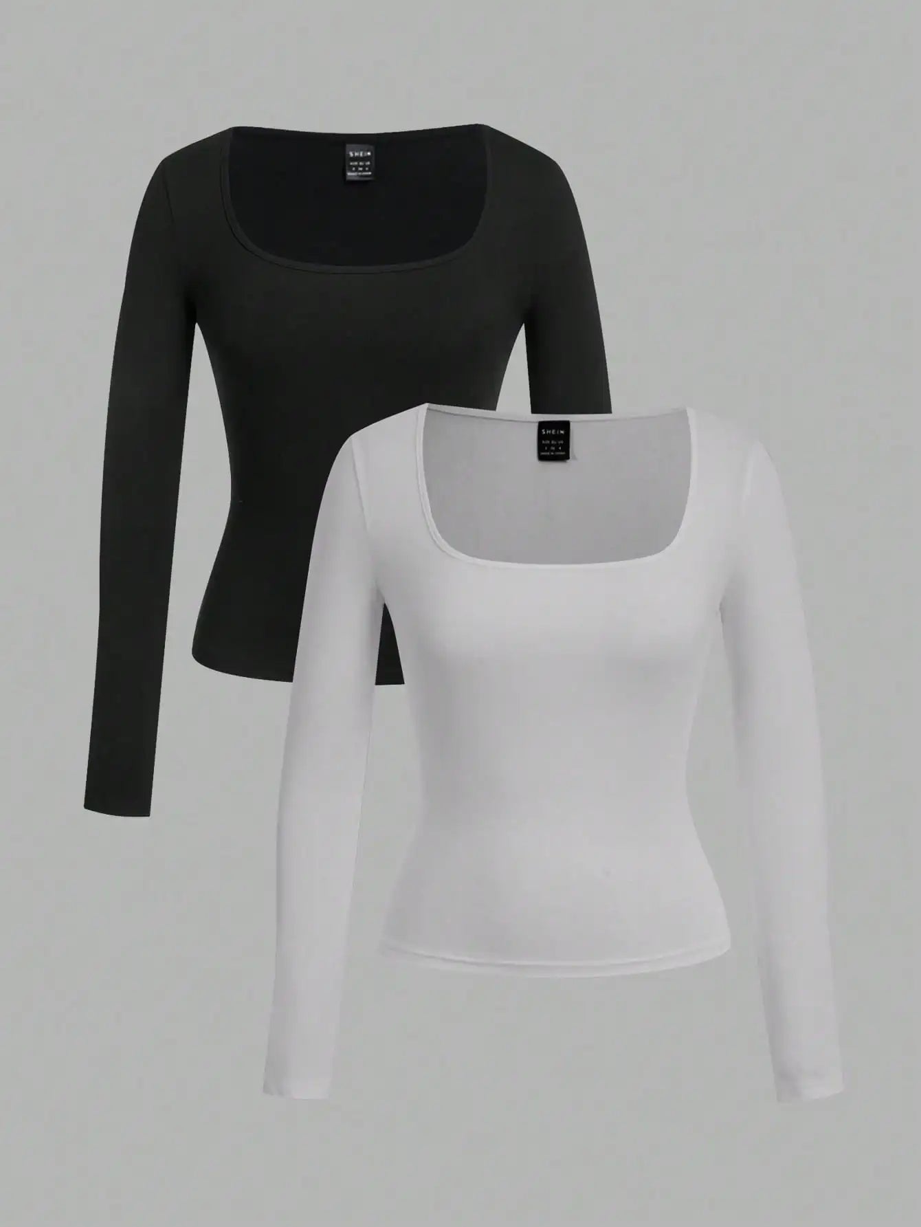 2-Pack Women's Square Neck T-Shirts -