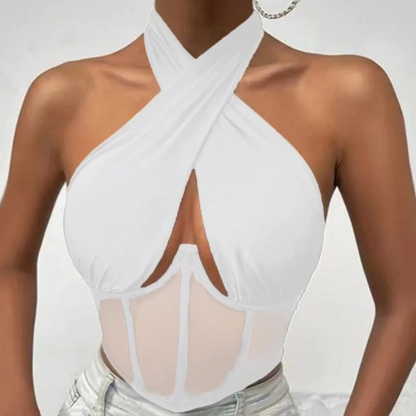 Women Sleeveless Fishbone Corset Vest