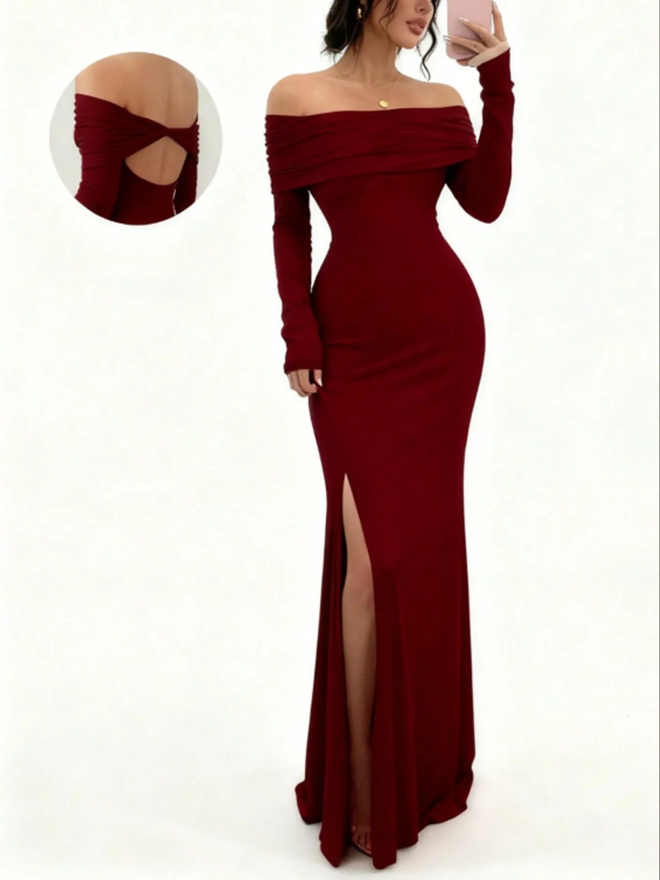 Women's Off-Shoulder Bodycon Dress -