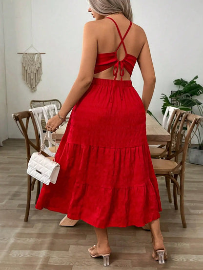 Plus Size Halter Maxi Dress