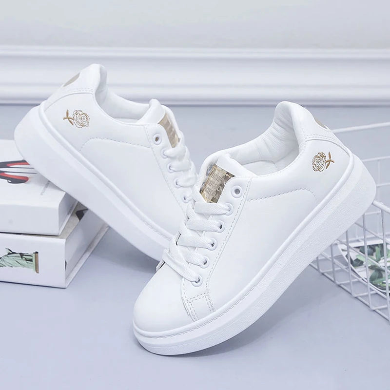 New Women's Shoes Leather Ventilated Sports