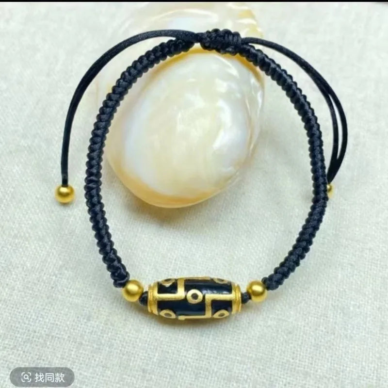 Retro Nine-eye Dzi Bead Woven Bracelet