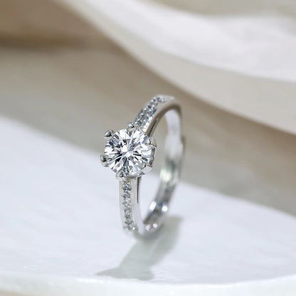 Sparkling Cubic Zirconia Engagement Ring