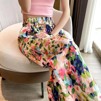 Beach Pants Loose Wide-Leg High Waist