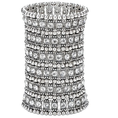 Multilayer stretch cuff bracelet