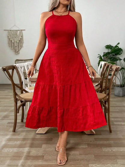 Plus Size Halter Maxi Dress
