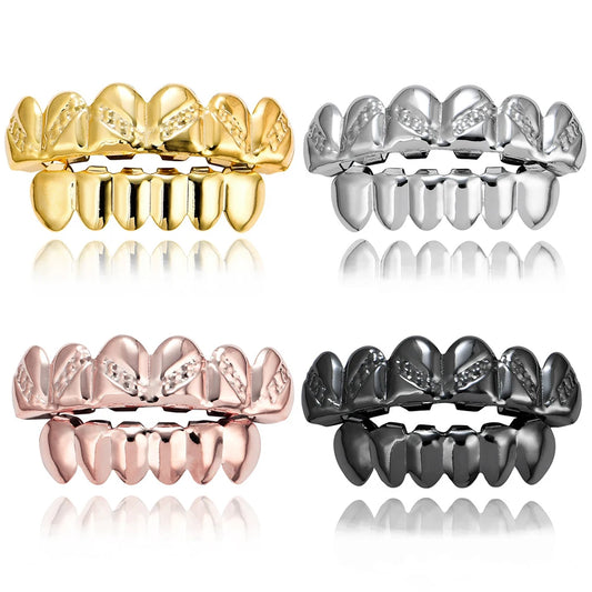 Hip Hop Rock Braces Gold Plated