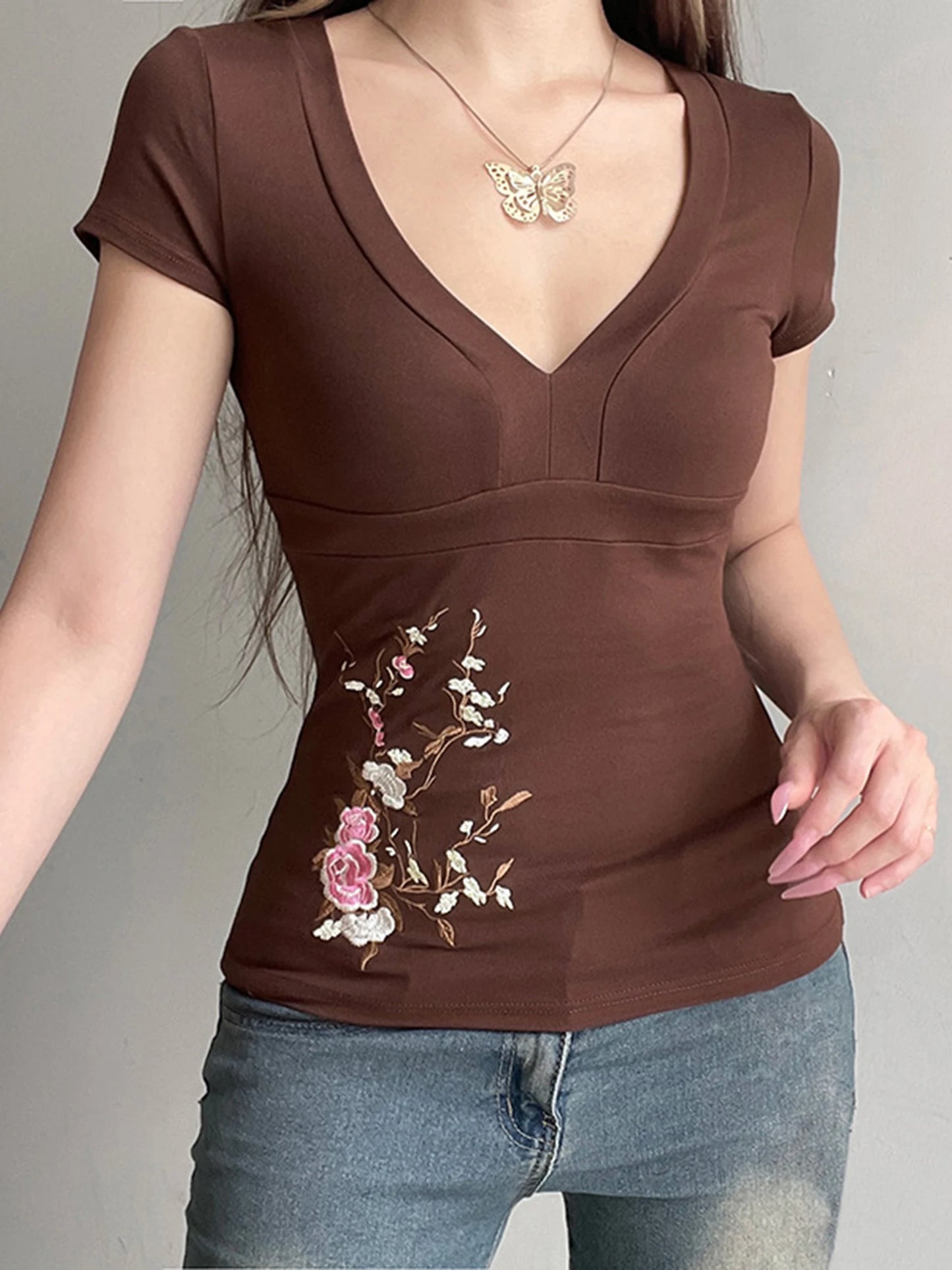 Off-Shoulder Ruffle Sleeve Floral Print Blouse