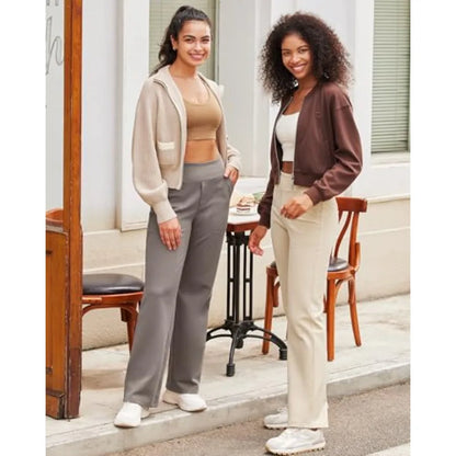 Yoga Pants, Wide-Leg with Pockets, High Waist
