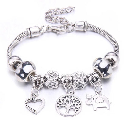 White Butterfly Charm Bracelet & Bangles