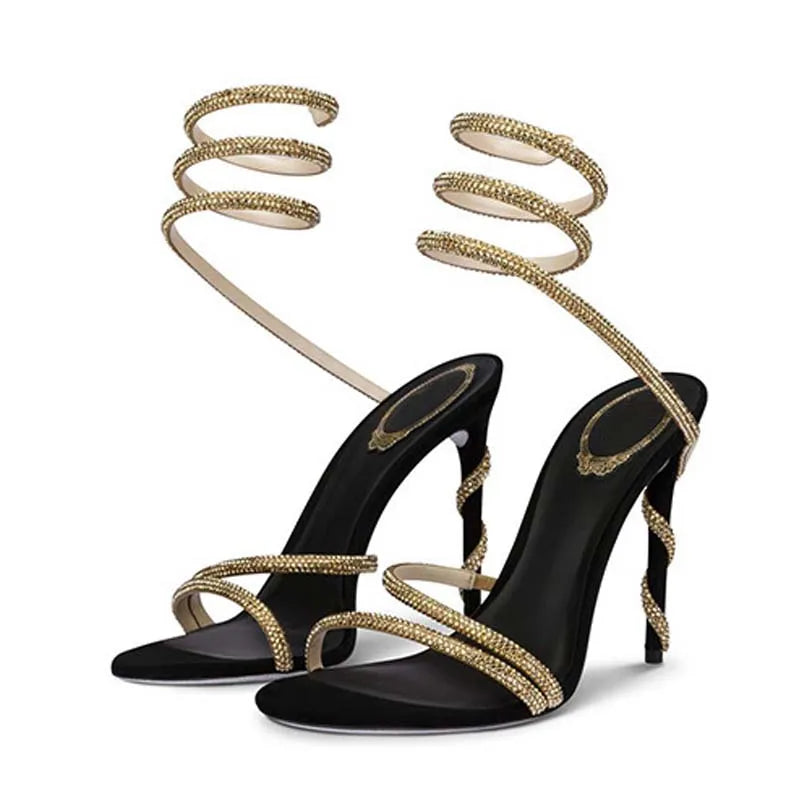 Crystal Diamond Ankle Strap Women Sandals
