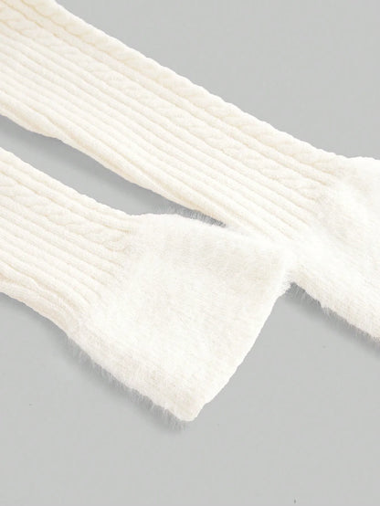 Kawaii Off Shoulder Fuzzy Sweater Dress