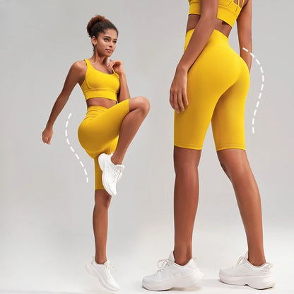 High Waist 5 Point Yoga Shorts