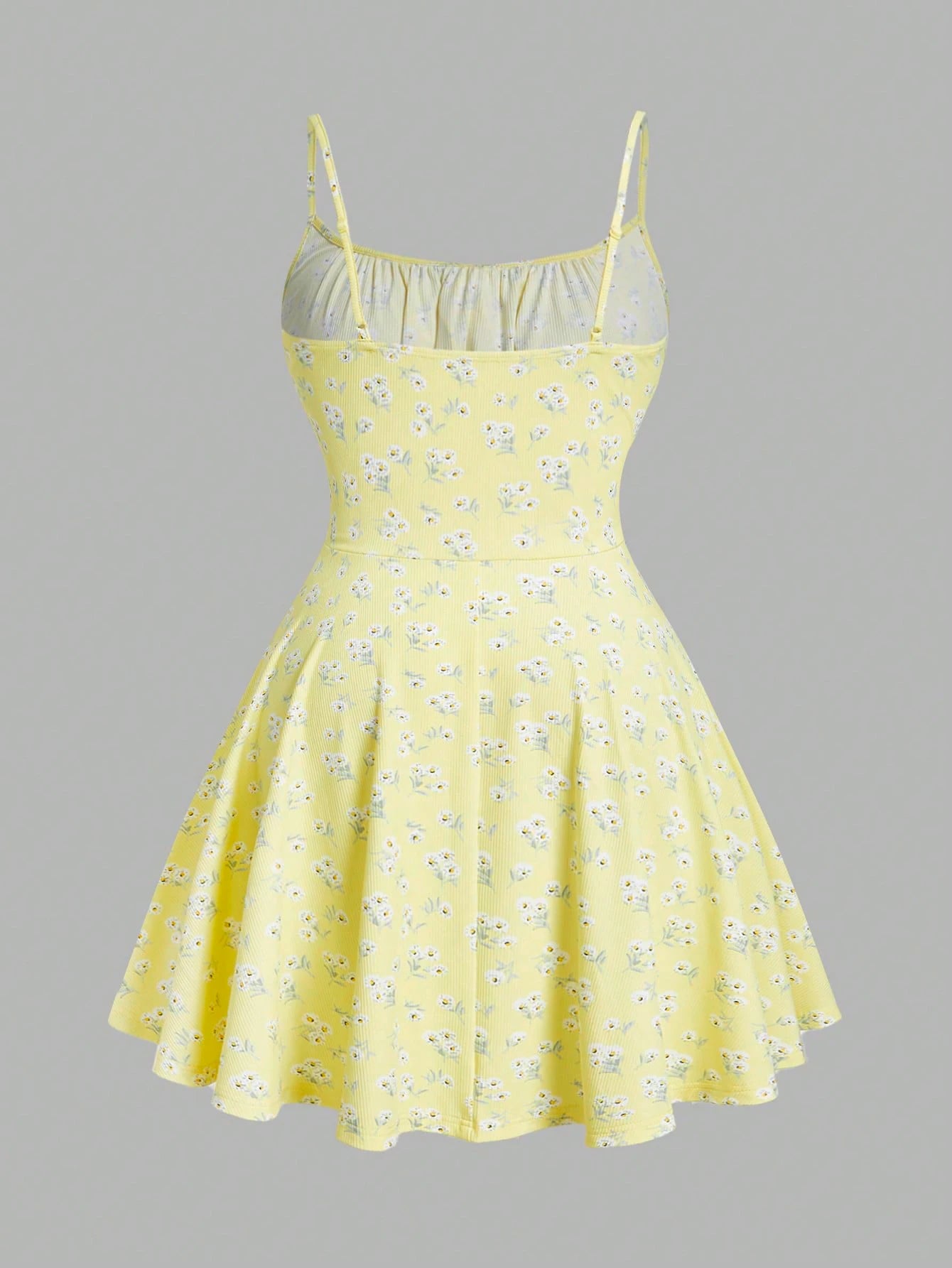 floral elegant sleeveless thin strap camisole dress