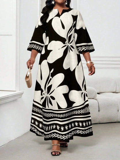 Elegant Floral Maxi Dress