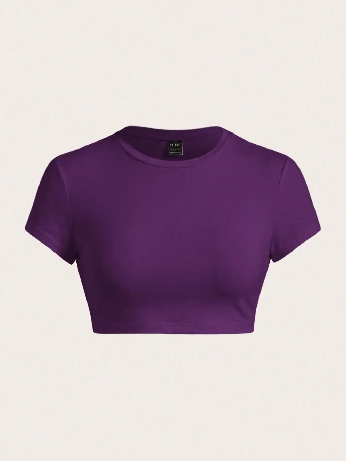 Black Crop Short Sleeve T-Shirt